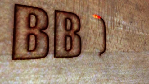 BBQ being burned on wood 動画素材 145772287