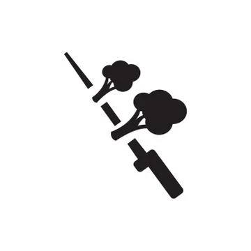 BBQ Broccoli Stock Illustration