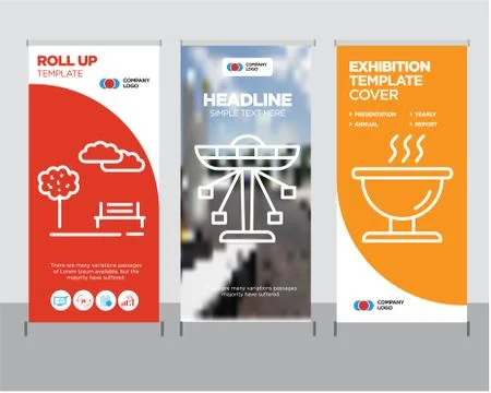 Bbq, Carousel, Park roll up Ilustração Stock