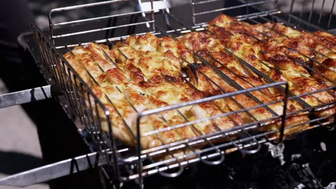 BBQ Chicken on the Grill Stock Footage 293198323