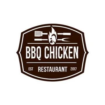 Bbq chicken restaurant Stock Illustration