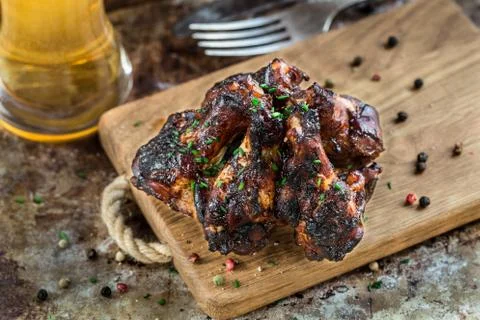 BBQ chicken wings Stock Photos