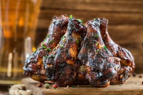 BBQ chicken wings Stock Photos
