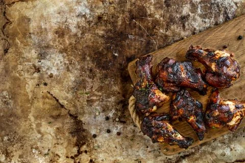 BBQ chicken wings Stock Photos
