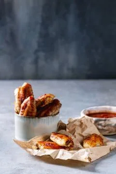 BBQ chicken wings Stock Photos