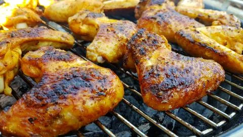 BBQ Chicken Wings Foto stock