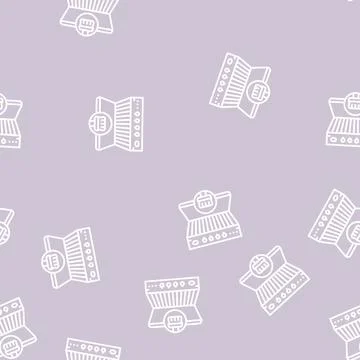 Bbq cleaning line seamless pattern Illustrazione stock