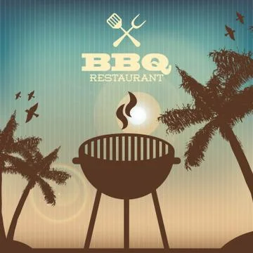 Bbq design over pattern  background vector illustration 스톡 일러스트