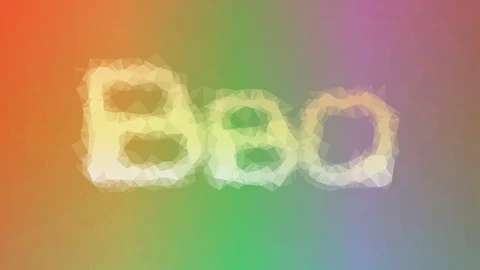 Bbq Dissolving Weird Tessellated Looping Animated Triangles Video stock 109235525