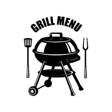 Bbq emblem, badge. Grill party. Vector illustration Stock Illustration