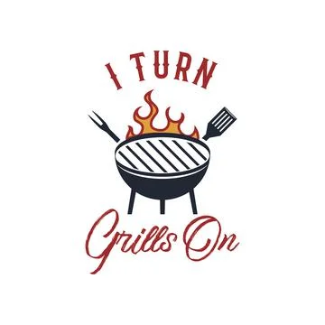 BBQ emblem vector design, Summer barbecue logo template, print for t shirt. I Stock Illustration