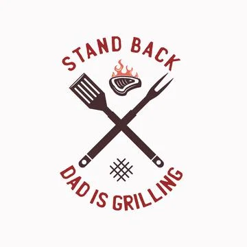BBQ emblem vector design, Summer barbecue logo template, print for t shirt Stock Illustration
