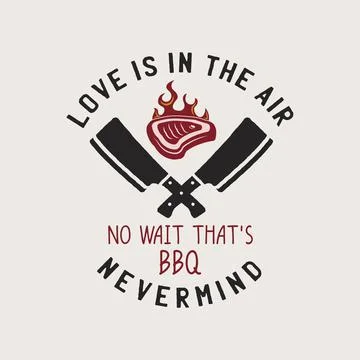 BBQ emblem vector design, Summer barbecue logo template, print for t shirt. Love Stock Illustration