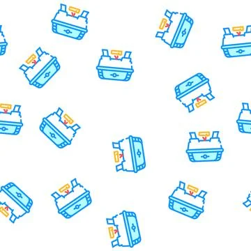 Bbq equipment buffet vector seamless pattern 스톡 일러스트