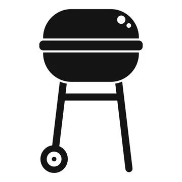 Bbq equipment icon simple vector. Wooden parasol Illustrazione stock