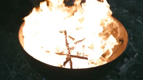 BBQ Fire 4k HD Stock Footage 229083019