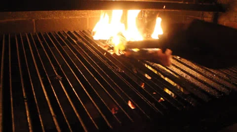 BBQ fire in Buenos Aires Stock Footage 23939435