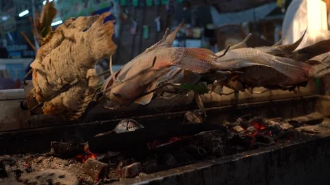 BBQ - Fish Stock Footage 88440056