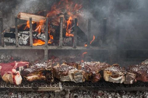 BBQ with florentines steaks Foto stock