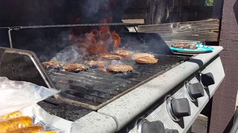 At the BBQ Stock Footage 91871674