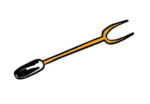 BBQ Fork Skewer Grill Tool Ilustração Stock