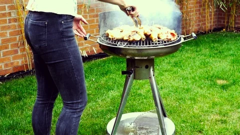BBQ in the garden Stock-Footage 90252241