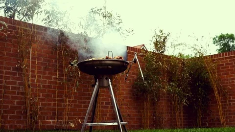 BBQ in the garden Stock Footage 90252550
