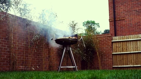 BBQ in the garden Stock Footage 90252764