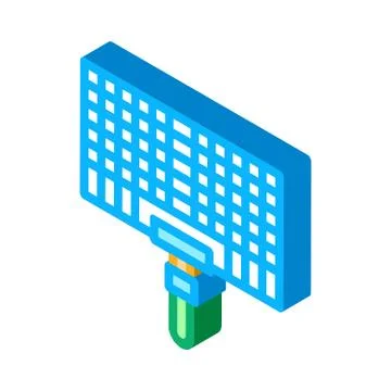 Bbq grid isometric icon vector illustration Stock Illustration