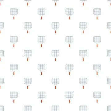 Bbq grill basket cooking tool seamless pattern Stock Illustration