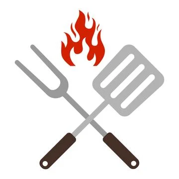 BBQ grill, BBQ set, BBQ with accessories. Vector, designer illustration Stock Illustration