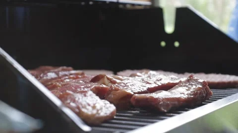 Bbq grill close up Stock Footage 43090969