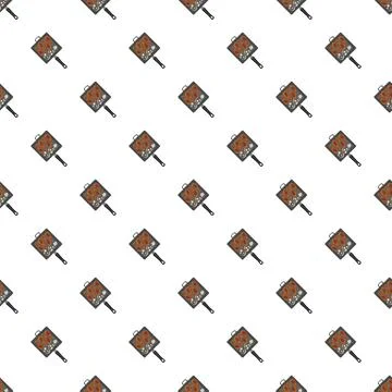 Bbq grill griddle pattern seamless Stock Illustration