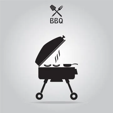 BBQ grill illustration 스톡 일러스트