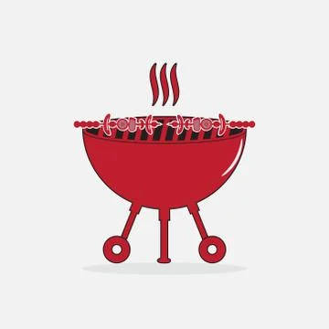 BBQ grill illustration 스톡 일러스트