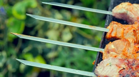 BBQ grill of meat 4K Stock Footage 49920454