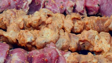 BBQ grill of meat 4K Stock Footage 49920472