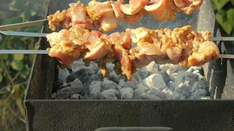 BBQ grill of meat 4K Stock Footage 50823189