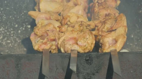 BBQ grill of meat 4K Stock Footage 50823487