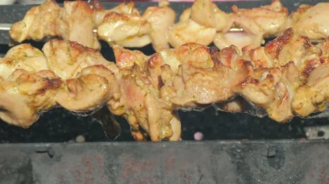 BBQ grill of meat 4K Stock Footage 50823525