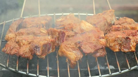 BBQ grill of meat 4K Stock Footage 50824013