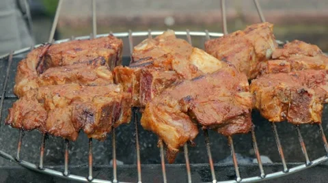 BBQ grill of meat 4K Stock Footage 50824057