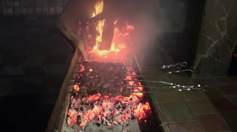 BBQ Grill meat Stock Footage 58721883
