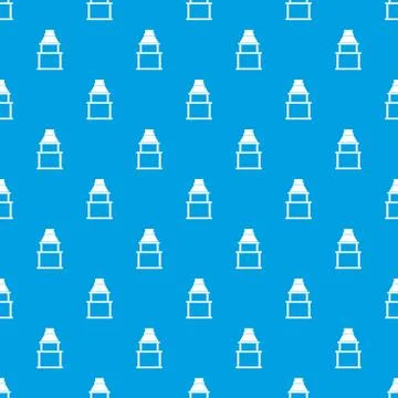 BBQ grill pattern seamless blue Stock Illustration
