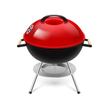 BBQ grill red Stock Illustration
