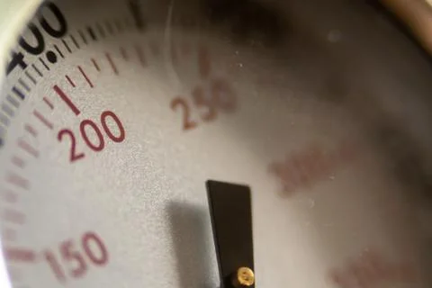 BBQ Grill Thermometer Close-up Stock Photos