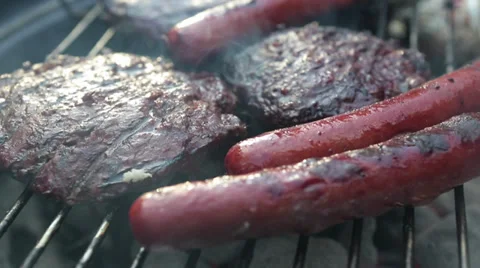BBQ Grilling ECU Stock Footage 32882551