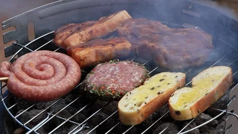 BBQ at home, close up Stock Footage 246233619