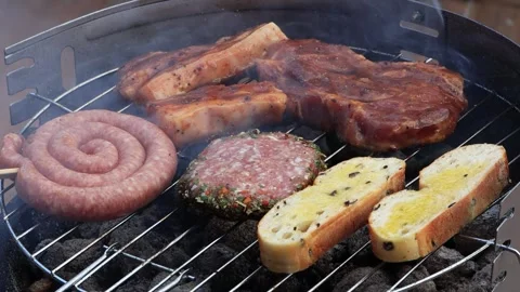 BBQ at home, close up Stock Footage 246233699