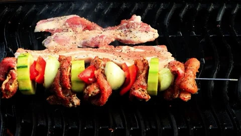 BBQ at home, close up Video stock 247439216